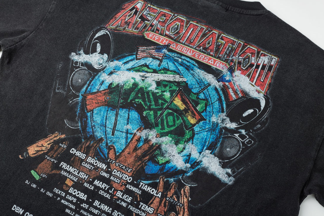 Portugal 2025 Lineup Tee – Washed Black