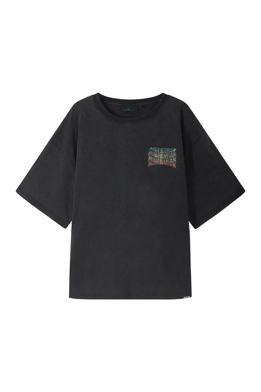 Triple Hit Logo Tee – Washed Black