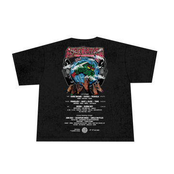 Portugal 2025 Lineup Tee – Washed Black