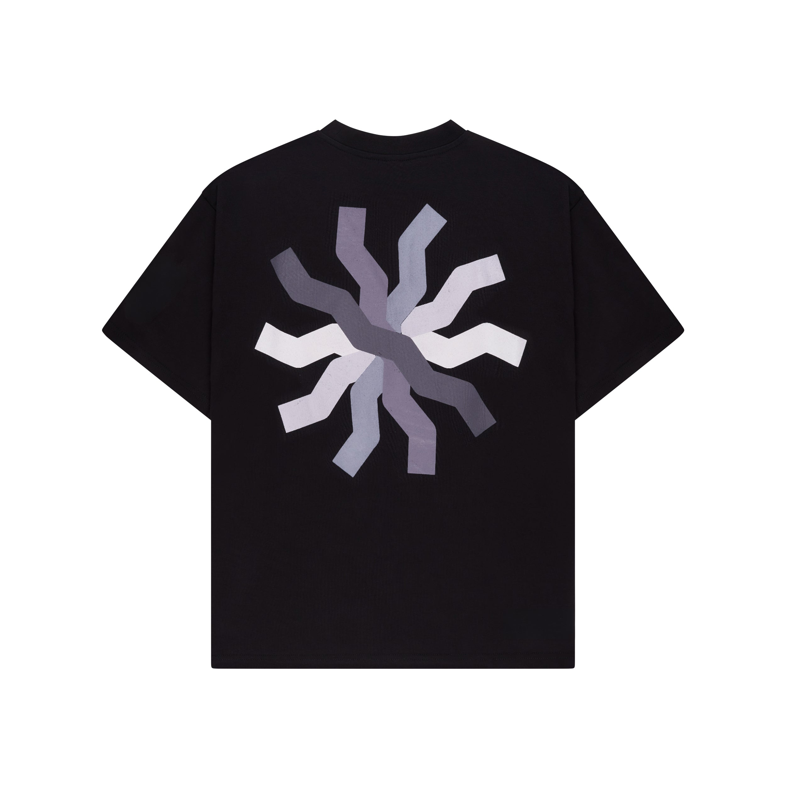 Afro Tronic Silver Wheel Black T-Shirt