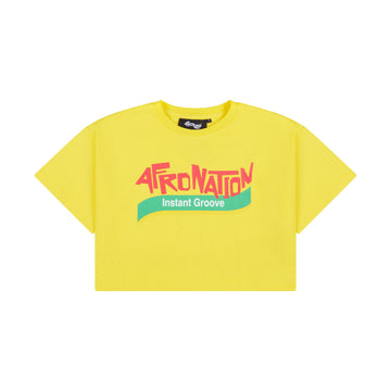Instant Groove Afro Nation Yellow Womens Baby T