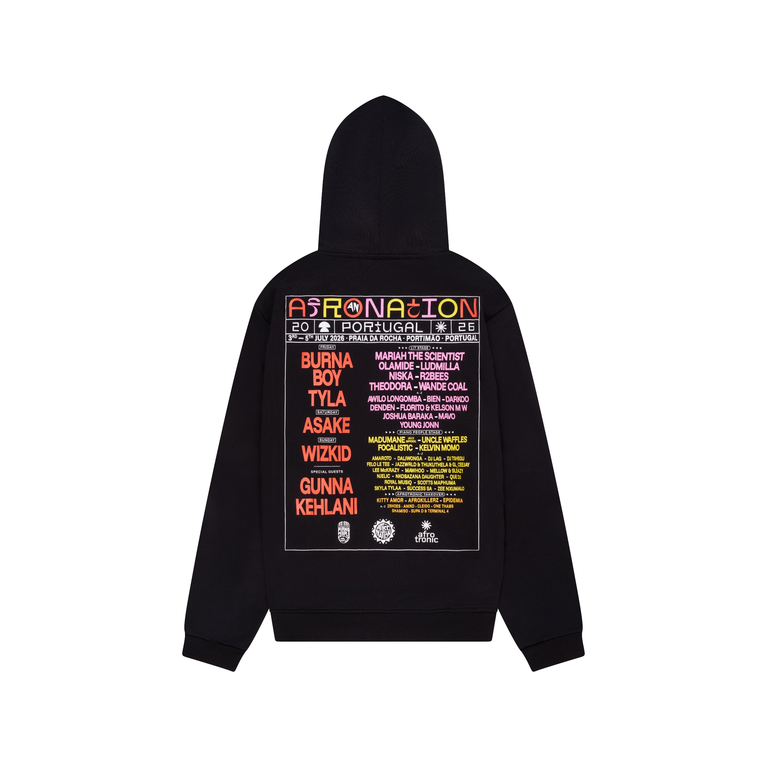 ANP26 Line Up Hoodie Black
