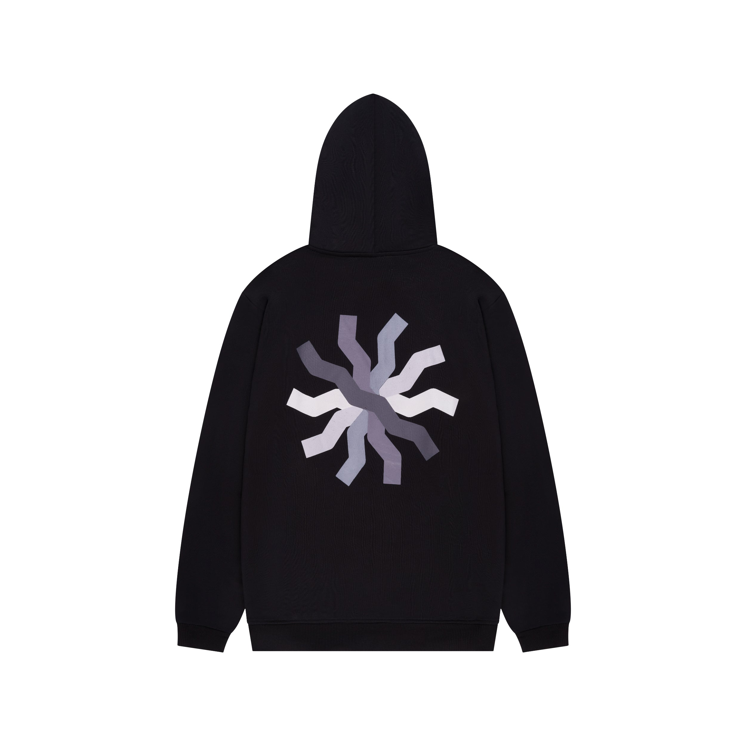 Afro Tronic Silver Wheel Black Hoodie