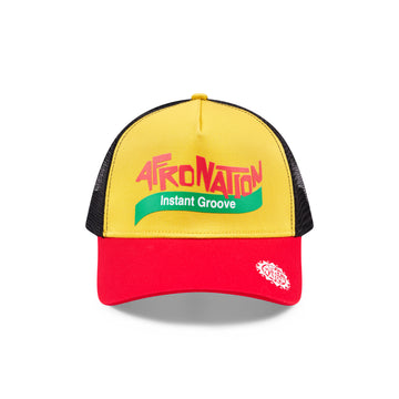 Instant Groove Afro Nation Yellow Trucker Hat
